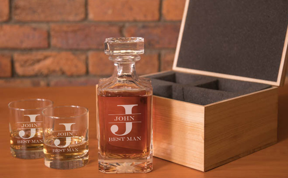 add a touch of style to your bar or mancave Personalised Decanter