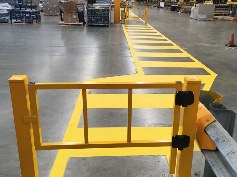 Warehouse Safety Solutions - Linemarking, Bollards, Pedestrian Safety Gates Warehouse Safety Solutions