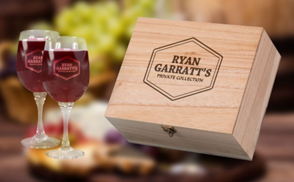The perfect mothers day or valentine gift Personalised Wine Glass Set